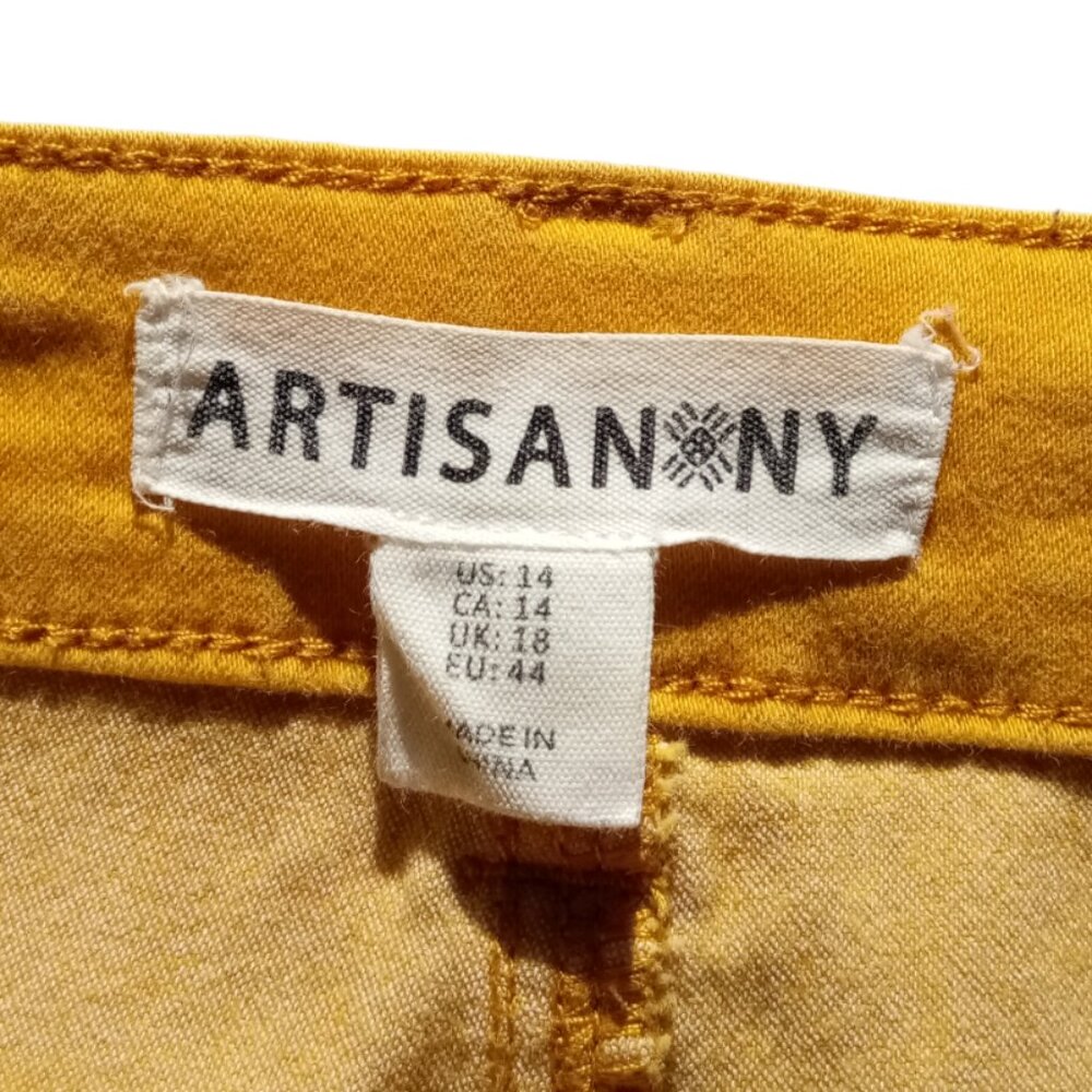 Artisan NY gold jeans size 14 - Picture 3 of 11